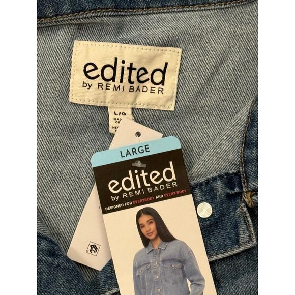Edited by Remi Bader Women's Denim Top, NEW WITH TAGS! Size Large - Picture 4 of 7